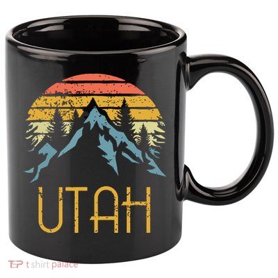 Vintage Ut Utah Mountains Outdoor Adventure 11oz C Handle Ceramic Mug