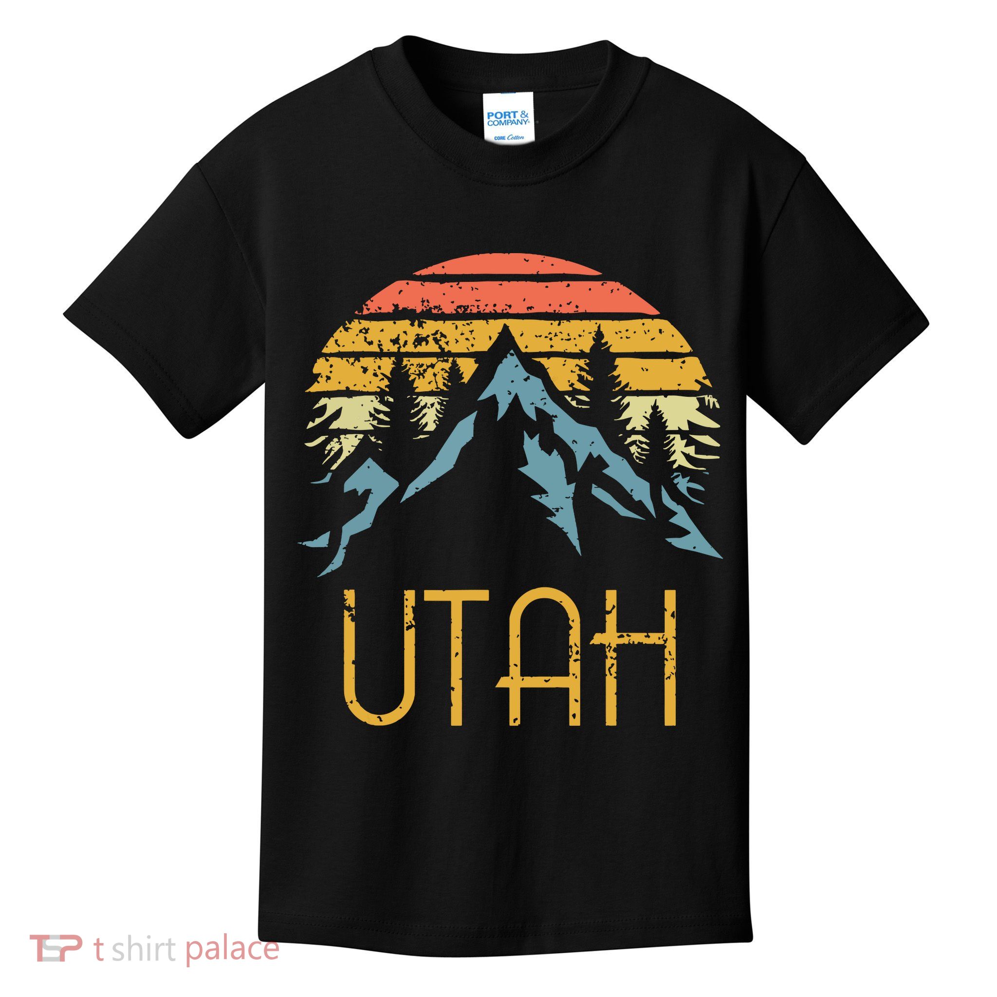 Vintage Ut Utah Mountains Outdoor Adventure Kids T-Shirt