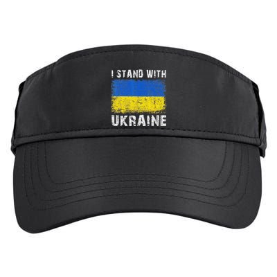 Vintage Ukraine Ukrainian Flag Pride Gifts Adult Drive Performance Visor
