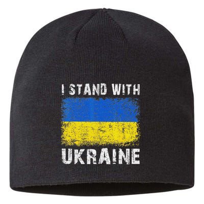 Vintage Ukraine Ukrainian Flag Pride Gifts Sustainable Beanie