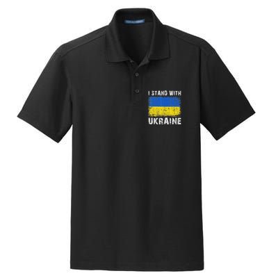 Vintage Ukraine Ukrainian Flag Pride Gifts Dry Zone Grid Polo