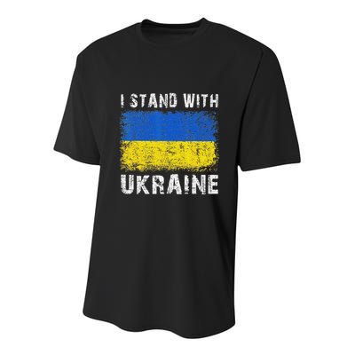 Vintage Ukraine Ukrainian Flag Pride Gifts Youth Performance Sprint T-Shirt