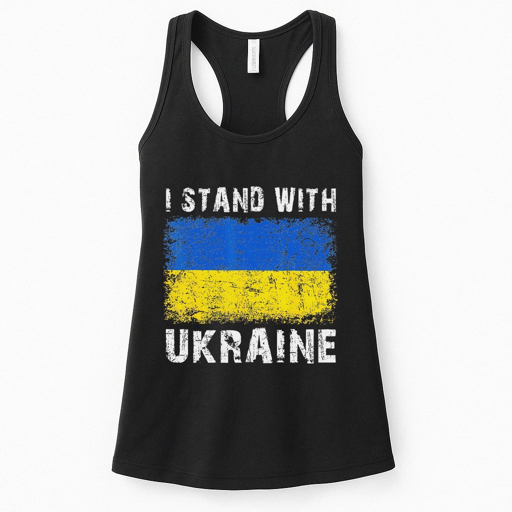Vintage Ukraine Ukrainian Flag Pride Gifts Womens Tank Top
