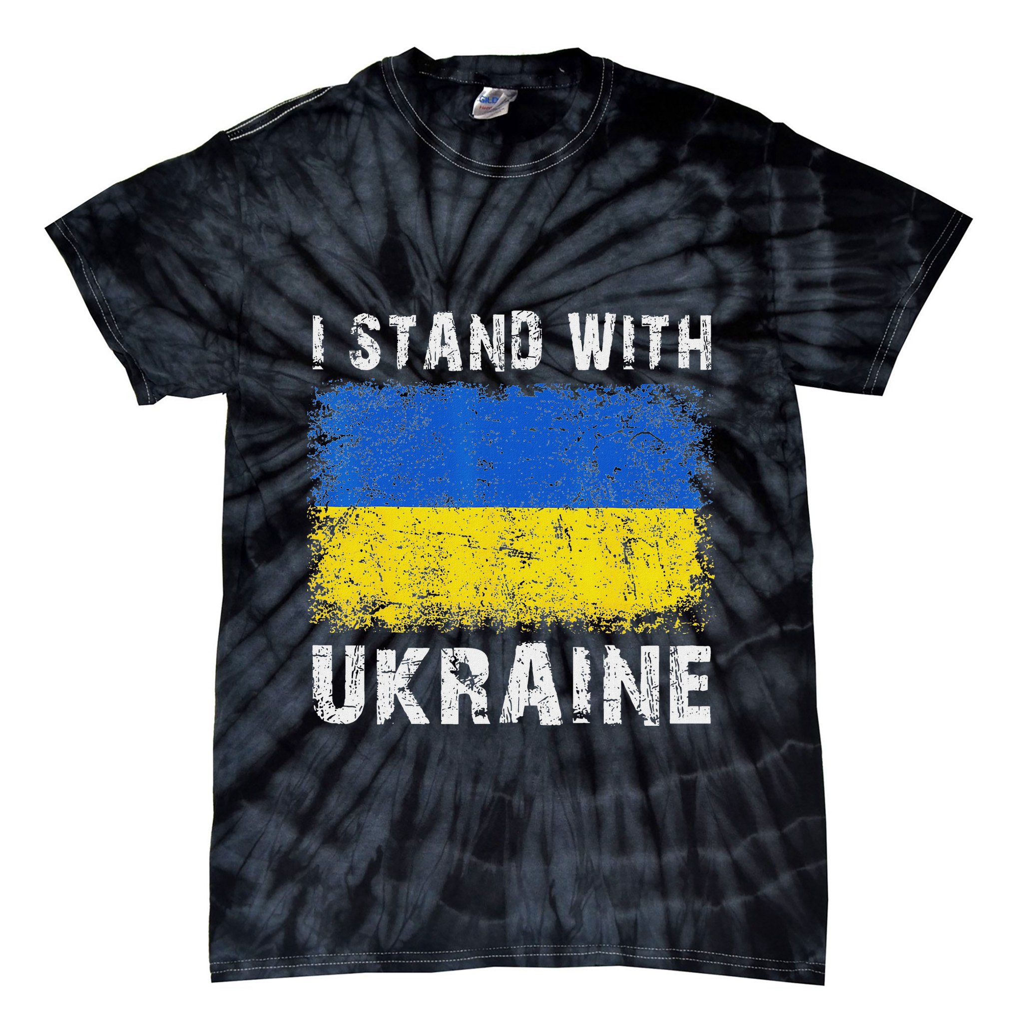 Vintage Ukraine Ukrainian Flag Pride Gifts Tie-Dye T-Shirt