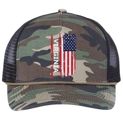 Virginia Usa Retro Rope Trucker Hat Cap