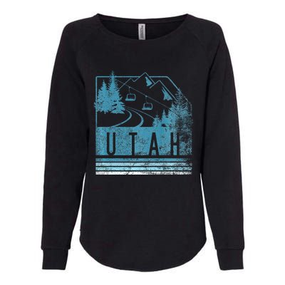 Vintage Utah Winter Snow Mountains Ski Lift Ut Womens California Wash Sweatshirt