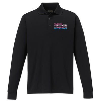 Vaginas Vote 2020 Election Feminist March For Hu Rights Gift Performance Long Sleeve Polo