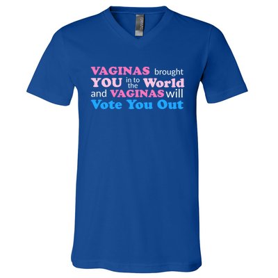 Vaginas Vote 2020 Election Feminist March For Hu Rights Gift V-Neck T-Shirt