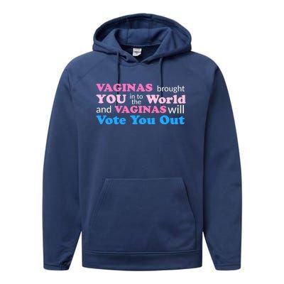 Vaginas Vote 2020 Election Feminist March For Hu Rights Gift Performance Fleece Hoodie