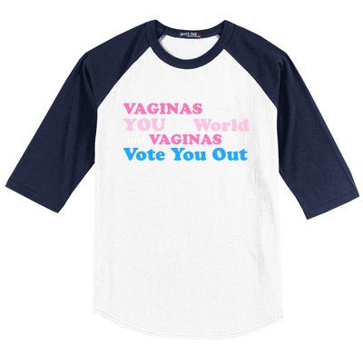 Vaginas Vote 2020 Election Feminist March For Hu Rights Gift Baseball Sleeve Shirt