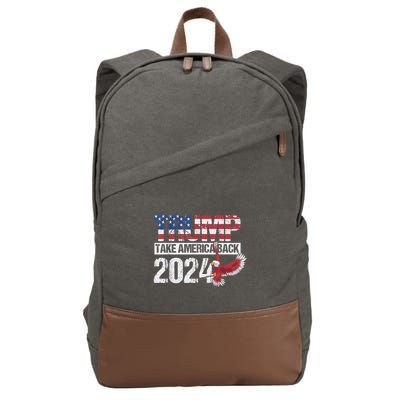 V Cotton Canvas Backpack