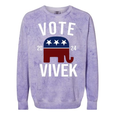 Vote Vivek 2024 Republican Election Colorblast Crewneck Sweatshirt