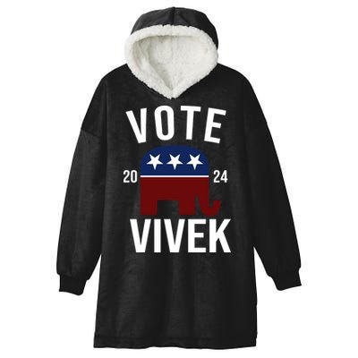 Vote Vivek 2024 Republican Election Hooded Wearable Blanket