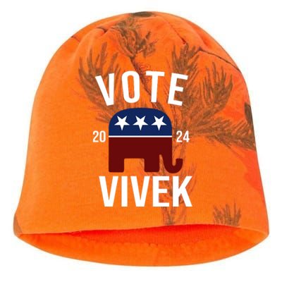 Vote Vivek 2024 Republican Election Kati - Camo Knit Beanie