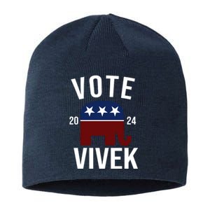 Vote Vivek 2024 Republican Election Sustainable Beanie