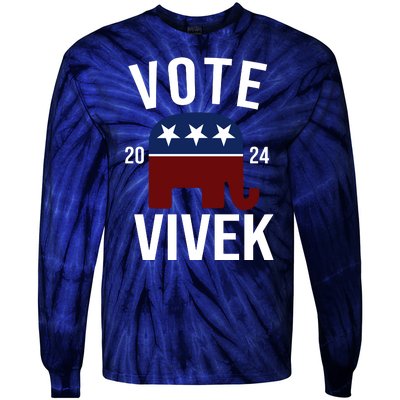 Vote Vivek 2024 Republican Election Tie-Dye Long Sleeve Shirt