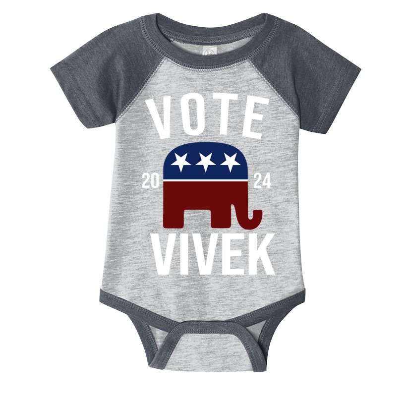 Vote Vivek 2024 Republican Election Infant Baby Jersey Bodysuit