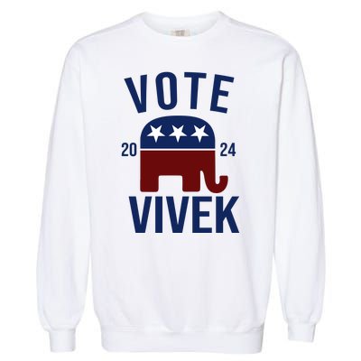 Vote Vivek 2024 Republican Election Garment-Dyed Sweatshirt