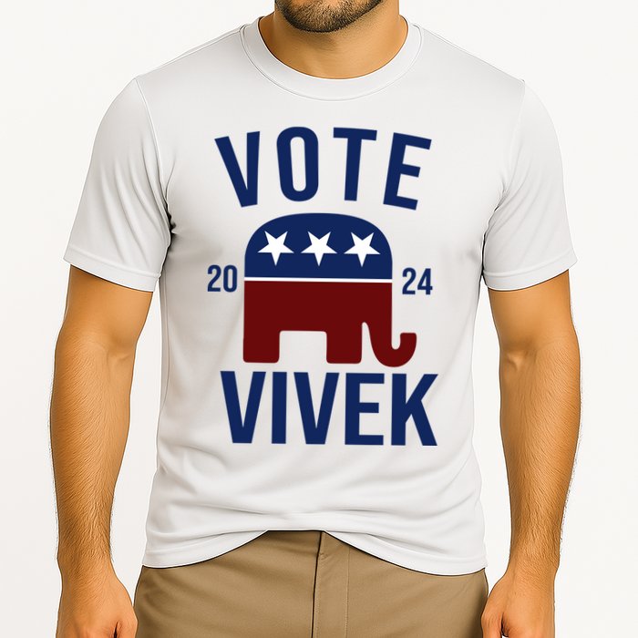 Vote Vivek 2024 Republican Election Cooling Performance Crew T-Shirt