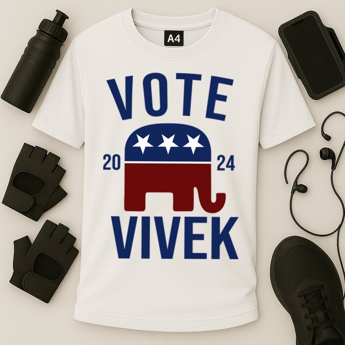 Vote Vivek 2024 Republican Election Cooling Performance Crew T-Shirt