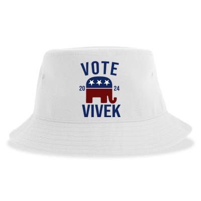 Vote Vivek 2024 Republican Election Sustainable Bucket Hat