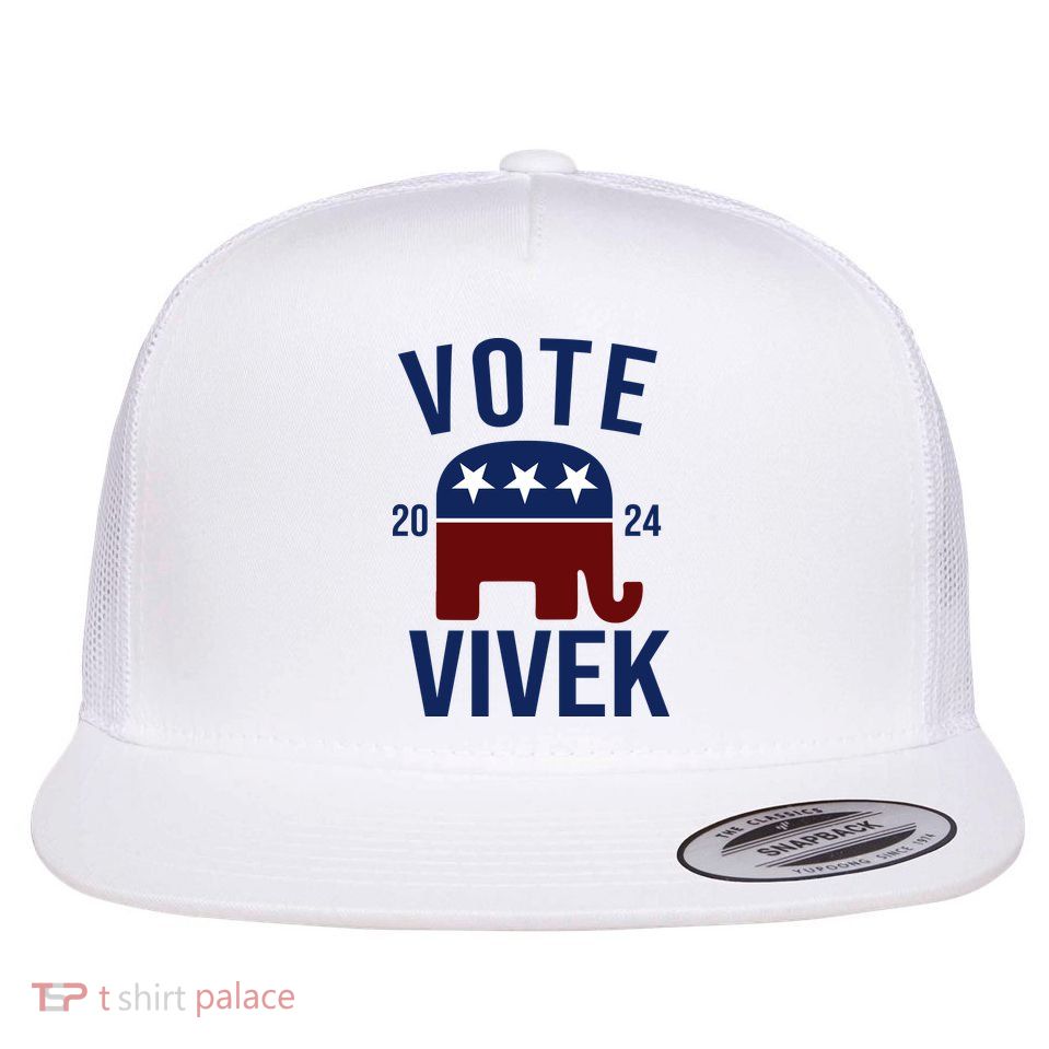 Vote Vivek 2024 Republican Election Flat Bill Trucker Hat