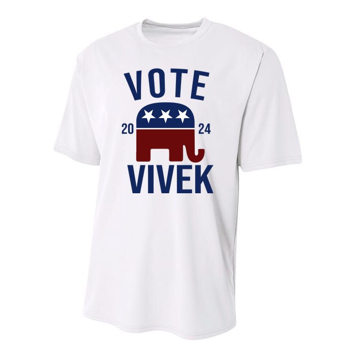 Vote Vivek 2024 Republican Election Youth Performance Sprint T-Shirt