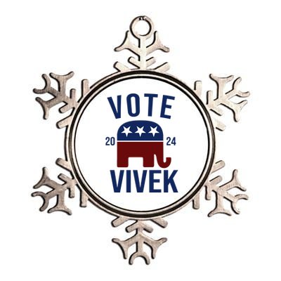 Vote Vivek 2024 Republican Election Metallic Star Ornament