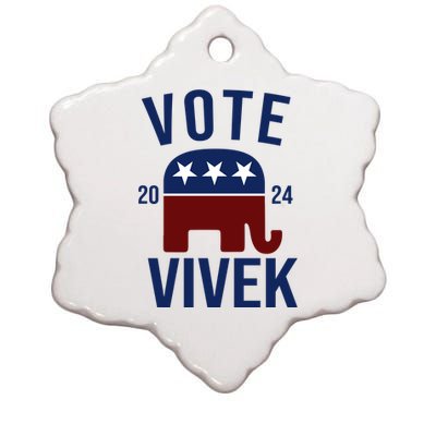 Vote Vivek 2024 Republican Election Ceramic Star Ornament