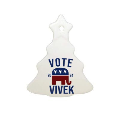 Vote Vivek 2024 Republican Election Ceramic Tree Ornament