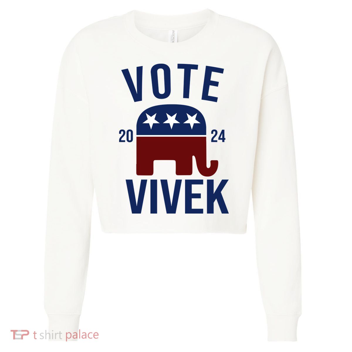 Vote Vivek 2024 Republican Election Cropped Pullover Crew