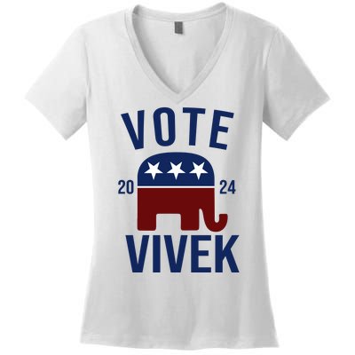 Vote Vivek 2024 Republican Election Women's V-Neck T-Shirt