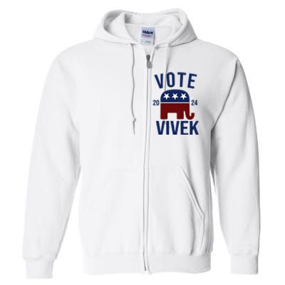 Vote Vivek 2024 Republican Election Full Zip Hoodie