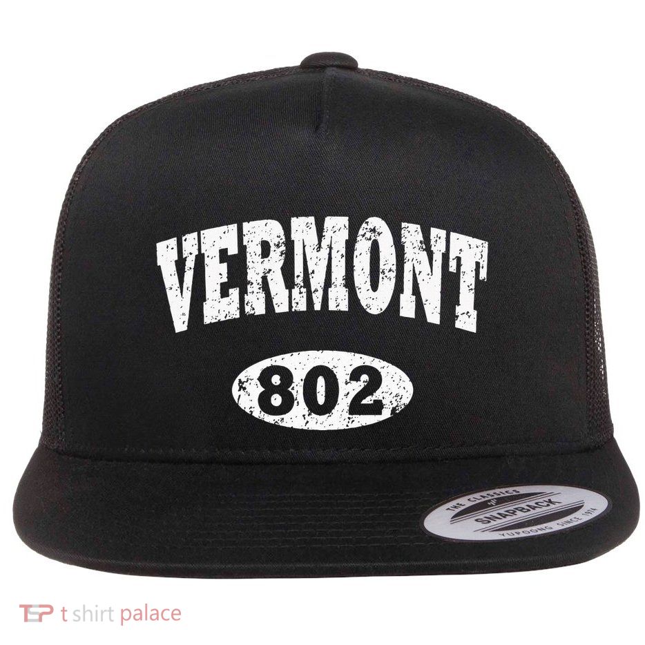 Vermont . Vintage Area Code 802 Flatbill Hat