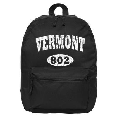 Vermont . Vintage Area Code 802 16 in Basic Backpack