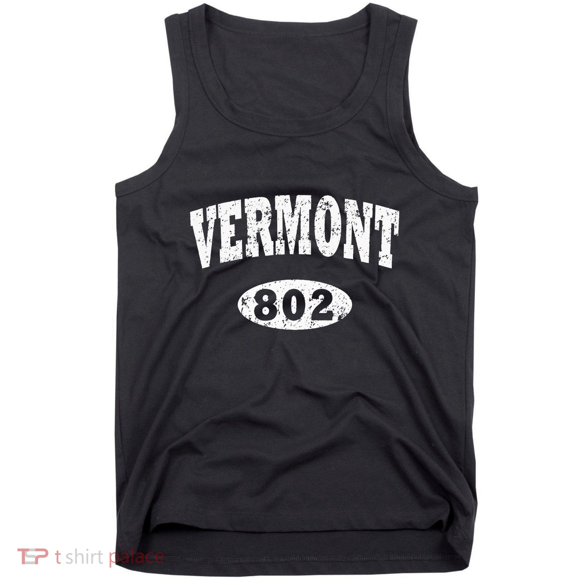 Vermont . Vintage Area Code 802 Tank Top