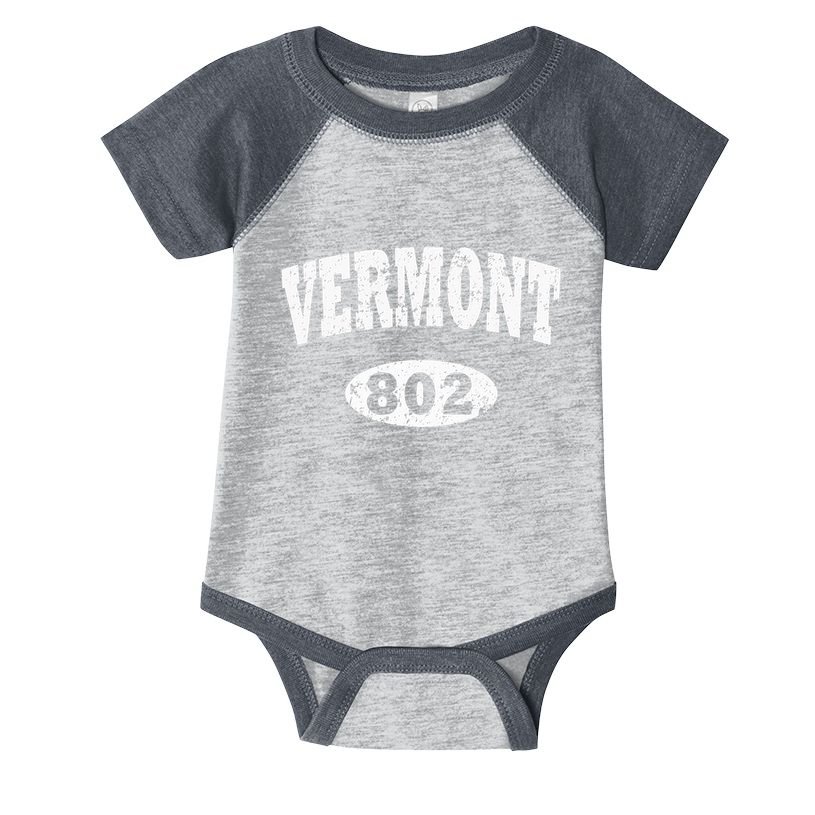 Vermont . Vintage Area Code 802 Infant Baby Jersey Bodysuit