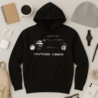 Vintage Vibes Automotive Nostalgia Classic Hotrod Car Hoodie