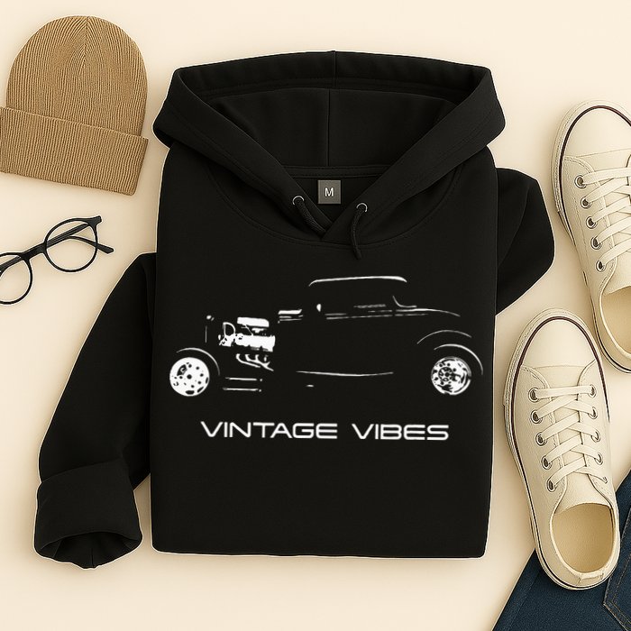 Vintage Vibes Automotive Nostalgia Classic Hotrod Car Hoodie