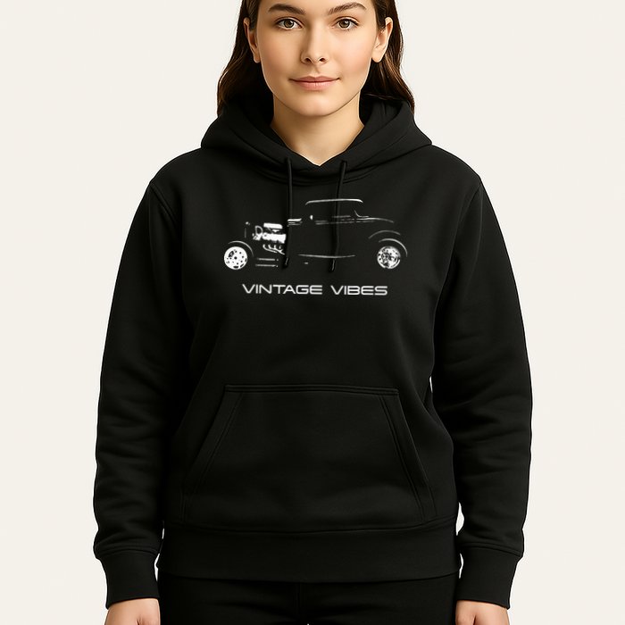Vintage Vibes Automotive Nostalgia Classic Hotrod Car Hoodie