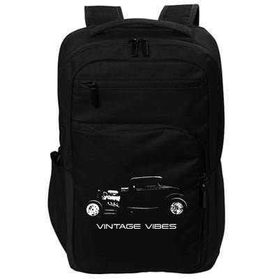 Vintage Vibes Automotive Nostalgia Classic Hotrod Car Impact Tech Backpack