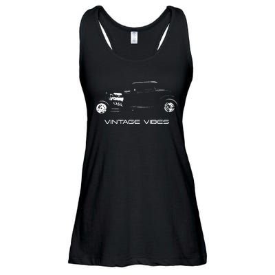 Vintage Vibes Automotive Nostalgia Classic Hotrod Car Ladies Essential Flowy Tank