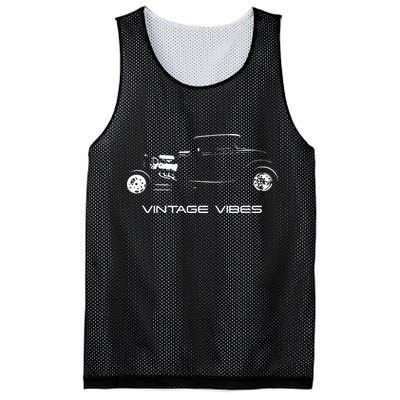 Vintage Vibes Automotive Nostalgia Classic Hotrod Car Mesh Reversible Basketball Jersey Tank