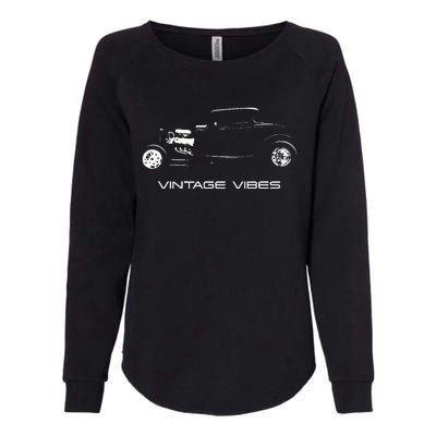 Vintage Vibes Automotive Nostalgia Classic Hotrod Car Womens California Wash Sweatshirt