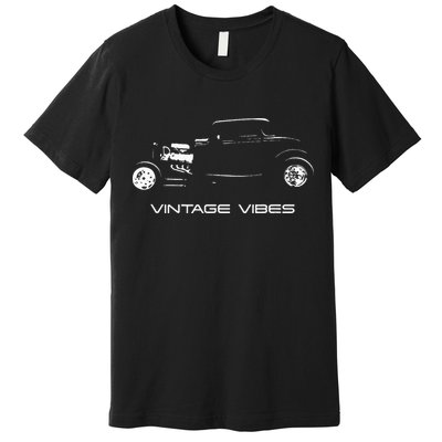 Vintage Vibes Automotive Nostalgia Classic Hotrod Car Premium T-Shirt