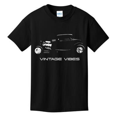 Vintage Vibes Automotive Nostalgia Classic Hotrod Car Kids T-Shirt