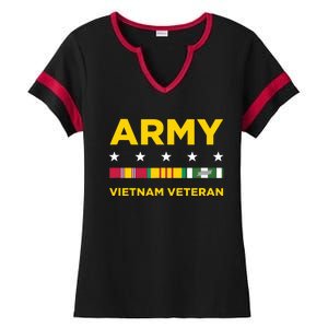 Vietnam Veteran Army Ladies Halftime Notch Neck Tee