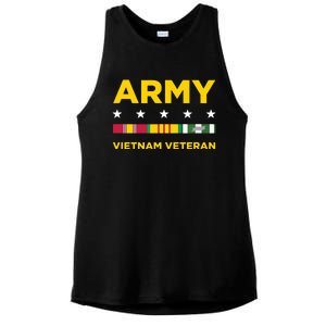 Vietnam Veteran Army Ladies PosiCharge Tri-Blend Wicking Tank