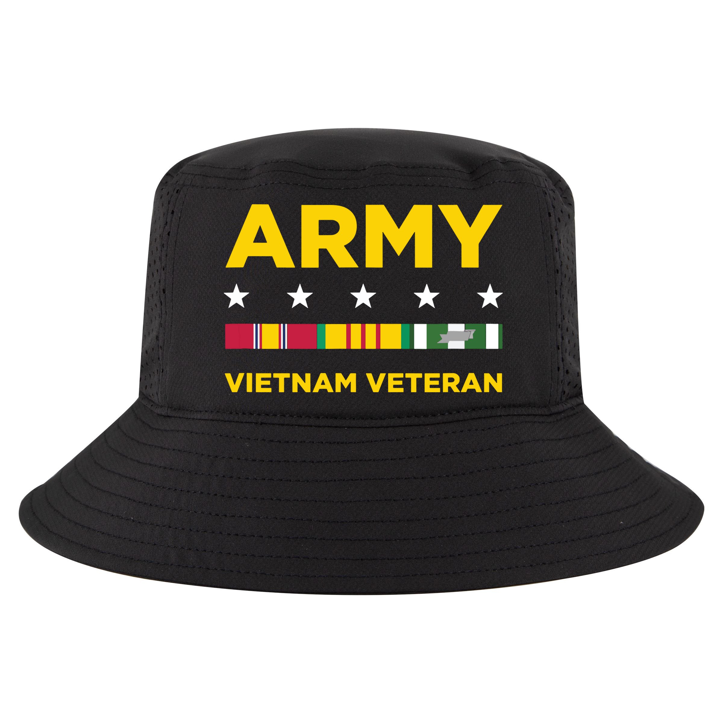 Vietnam Veteran Army Cool Comfort Performance Bucket Hat