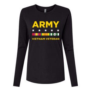 Vietnam Veteran Army Womens Cotton Relaxed Long Sleeve T-Shirt